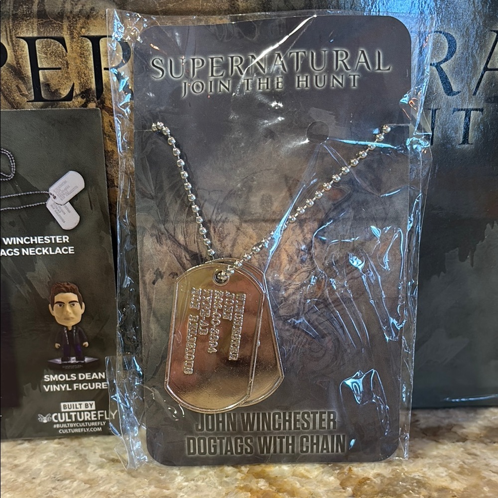 Supernatural John Winchester Dog Tags with Chain